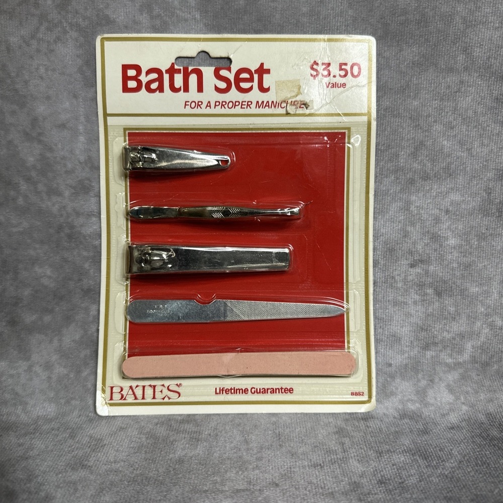 Bates Bath Set BBS2 NOS USA Made Grooming Kit 1980s Shaving‎ New Old Stock